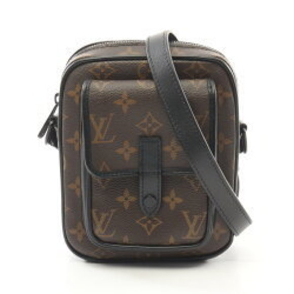 Louis Vuitton Christopher Wearable Wallet Macassar Bag Brown Black - Picture 1 of 7